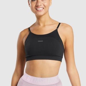 gymshark black flex straps sports bra 🖤🦈